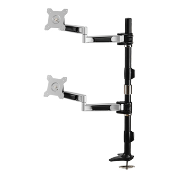 Dual LCD Monitor Stand with 2 articulating arms